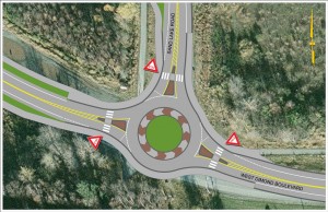 Single-Lane Roundabout at Sand Lake Road Intersection