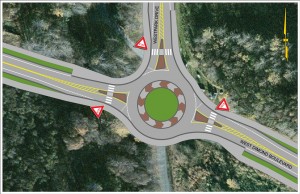 Single-Lane Roundabout at Westpark Drive Intersection with West Dimond Blvd.